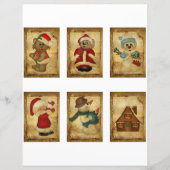 かわいいヴィンテージクリスマスATCカード (正面)