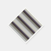 かわいいヴィンテージグレイストライプブルー スタンダードカクテルナプキン (角)