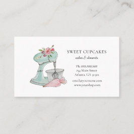 かわいいヴィンテージケーキミキサーベーカリー名刺 名刺