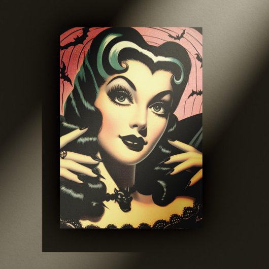 かわいいヴィンテージゴシックのピンアップ ポストカード