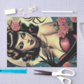 かわいいヴィンテージゴシックガール 薄葉紙 (クラフト)