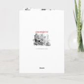 かわいいヴィンテージサンタとピアノとキッズ カード (裏面)