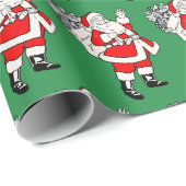 かわいいヴィンテージサンタクリスマス ラッピングペーパー (ロールコーナー)