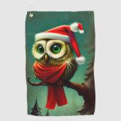 かわいいヴィンテージサンタクロウクリスマス ゴルフタオル (正面)