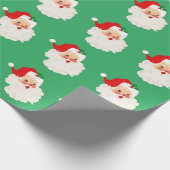 かわいいヴィンテージサンタクロースのクリスマスラッピング紙 ラッピングペーパー (角)