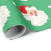 かわいいヴィンテージサンタクロースのクリスマスラッピング紙 ラッピングペーパー (ロールコーナー)