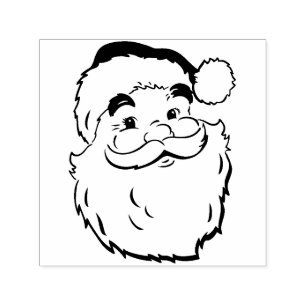 かわいいヴィンテージサンタクロース切手 セルフインキングスタンプ