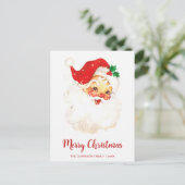 かわいいヴィンテージサンタクロース シーズンポストカード (スタンド正面)