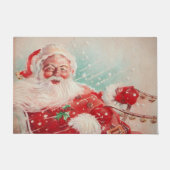 かわいいヴィンテージサンタクロース ドアマット (正面)