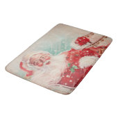 かわいいヴィンテージサンタクロース バスマット (アングル)