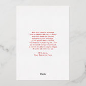 かわいいヴィンテージサンタクロース 箔シーズンカード (裏面)