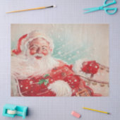 かわいいヴィンテージサンタクロース 薄葉紙 (クラフト)