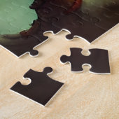 かわいいヴィンテージサンタフクロムクリスマスホリデー ジグソーパズル (側面)