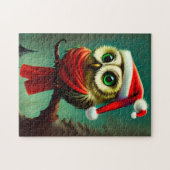 かわいいヴィンテージサンタフクロムクリスマスホリデー ジグソーパズル (横)