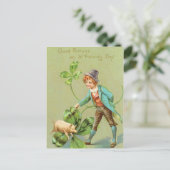 かわいいヴィンテージサンパトリックの日はがき シーズンポストカード (スタンド正面)