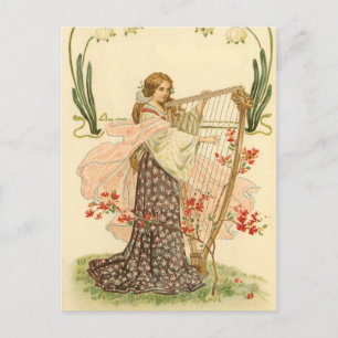 かわいいヴィンテージサンパトリックの日はがき シーズンポストカード