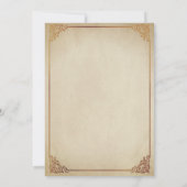 かわいいヴィンテージサーカス動物 招待状 (裏面)