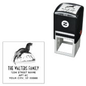 かわいいヴィンテージシーオッターネーム差出人住所 セルフインキングスタンプ (インサイチュ)