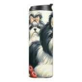 かわいいヴィンテージシーズー（犬）ツ絵画ズ タンブラー (回転左)