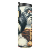 かわいいヴィンテージシーズー（犬）ツ絵画ズ タンブラー (回転右)