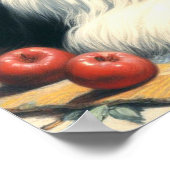 かわいいヴィンテージシーズー（犬）ツ絵画ズ ポスター (角)