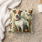 かわいいヴィンテージジャックラッセルテリア クッション (ブランケット)