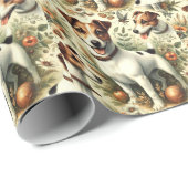 かわいいヴィンテージジャックラッセルテリア ラッピングペーパー (ロールコーナー)