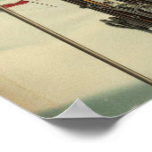 かわいいヴィンテージスキージャンプ ポスター (角)