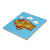 かわいいヴィンテージスタイルブリンプバルーンスケッチ タイル (側面)