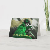 かわいいヴィンテージセントパトリックの日グリーンガールin車 カード (正面)