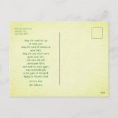 かわいいヴィンテージセントパトリックの日グリーンガールin車 シーズンポストカード (裏面)