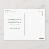 かわいいヴィンテージセントパトリックの日ダックスシュントw/クローバー ポストカード (裏面)