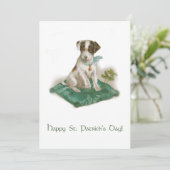 かわいいヴィンテージセントパトリックの日ビーグルアップ シーズンカード (スタンド正面)