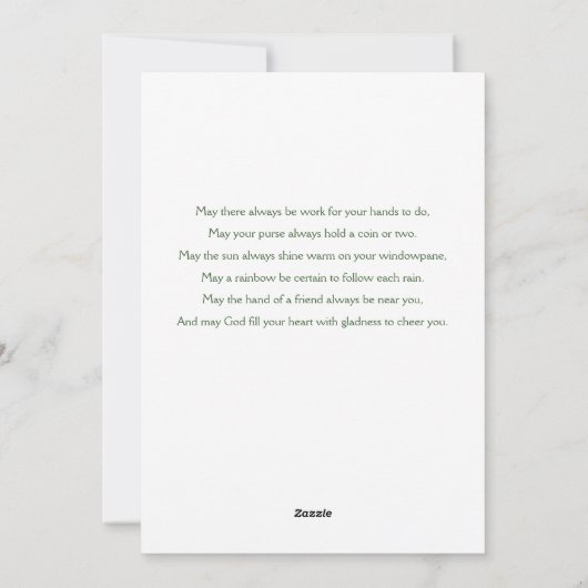 かわいいヴィンテージセントパトリックの日ビーグルアップ シーズンカード (裏面)