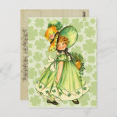 かわいいヴィンテージセントパトリックの日葉書 ポストカード (正面/裏面)