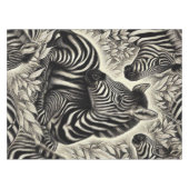 かわいいヴィンテージゼブラパターン テーブルクロス (正面(横))