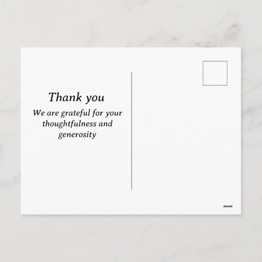 かわいいヴィンテージタビー猫クリスマスサンキュー シーズンポストカード (裏面)