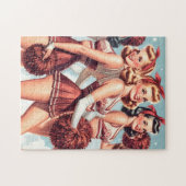 かわいいヴィンテージチアリーダー ジグソーパズル (横)