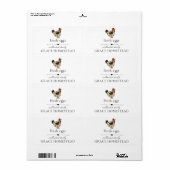 かわいいヴィンテージチキンファーム卵カートン ラベル (フルシート)