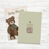 かわいいヴィンテージテディベアカスタムベビーシャワー 招待状