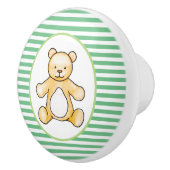 かわいいヴィンテージテディベアスケッチ セラミックノブ (右)