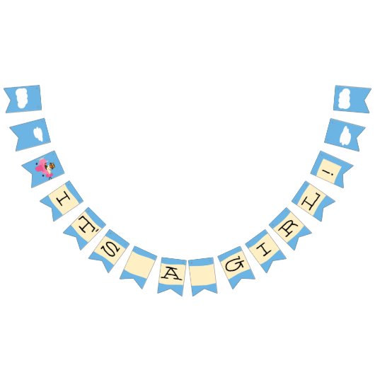 かわいいヴィンテージテディベアパイロットガールベビーシャワー バンティングフラッグ (全)