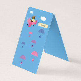 かわいいヴィンテージテディベアパイロットピンクギフトテーブルサイン