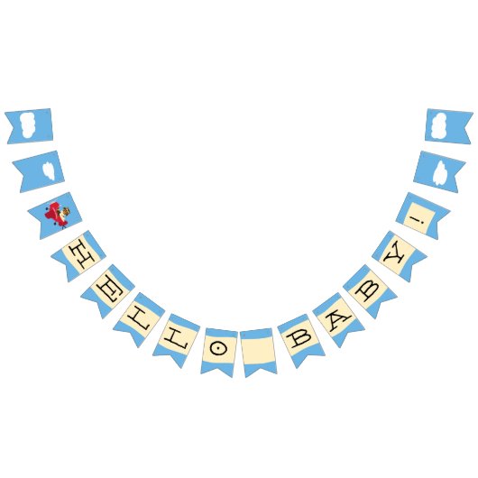 かわいいヴィンテージテディベアパイロットベビーシャワー バンティングフラッグ (全)