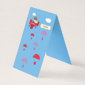 かわいいヴィンテージテディベアパイロット赤いギフトテーブルサイン (正面)