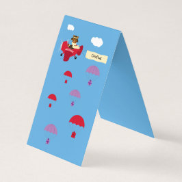 かわいいヴィンテージテディベアパイロット赤いギフトテーブルサイン