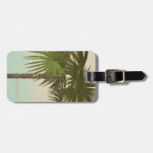 かわいいヴィンテージトロピカルパームツリー ラゲッジタグ (正面横)