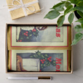 かわいいヴィンテージドッグメリークリスマス 薄葉紙 (ギフト)