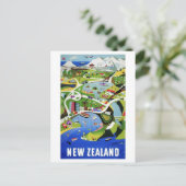 かわいいヴィンテージニュージーランドトラベル ポストカード (スタンド正面)