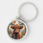 かわいいヴィンテージハイランドカウズ キーホルダー (正面)